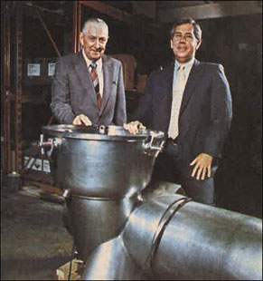 Hase Smith (left) and John Sherrill December 1984